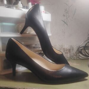 Coach Black Leather Heels